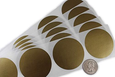 My Scratch Offs 2 Inch Gold Round Stickers 250 ScratchOff Labels
