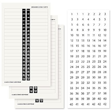 Gersoniel Breaker Panel Labels Electrical Electric Box Sticker Number Directory Load Center Adhesive Waterproof Reusable