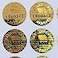 Dealimax Golden Color 14 MM 053 inch Round with Serial Number Hologram Labels Tamper Evident Stickers Security Void Seals Labels Brand 500