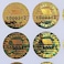 Dealimax Golden Color 14 MM 053 inch Round with Serial Number Hologram Labels Tamper Evident Stickers Security Void Seals Labels Brand 500