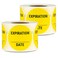 OfficeSmartLabels 600 Labels 2 Rolls Expiration Date Stickers 15 inch Round Yellow Small Date StickersWritable Expiration Date Labels for Food Containers or Food Storage