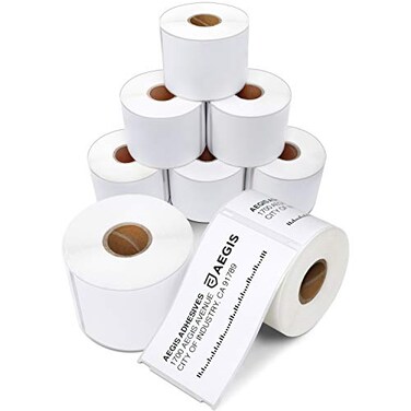 Aegis Adhesives Replacement for DYMO 30256 8 Rolls 2400 Labels 2 516 X 4 Direct Thermal Shipping Labels Compatible with LabelWriter 450 450 Turbo 4XL Printers NOT 550 5XL