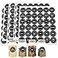 LOPURO Spice Labels 432Pcs Spice Labels Stickers 14in Waterproof Adhesive Round Preprinted Spice with Blank Label Black Tear Resistant Sticker for Kitchen Jars Caps Food Containers Spice Organizers