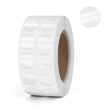 Meitaat Clear Round Label 05 Inch Circle Sticker SelfAdhesive Transparent Dot Wafer Seal Label Waterproof Removable for Retail Package Envelope Roll of 2000 PCS