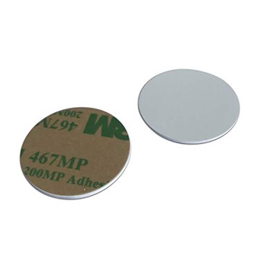 YARONGTECH RFID Coin Sticker Tag M1 S50 Chip 18mm Diameter Adhesive Back 1mm Thick Pack of 10 Diameter 25mm