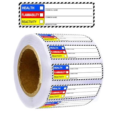 Pop Resin 500 Pcs SDS StickersMSDS Stickers for Chemical Safety Data 1 X 3 Inch Chemical Identifying and Labeling Sticker Decals OSHA Identification Labels for Safety Secondary Containers