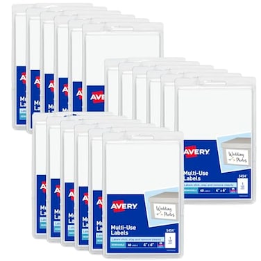 Avery Removable Labels 4 x 6 Blank Labels LaserInkjet Printable 40 Labels per Pack 720 Total 18 Packs of 5454