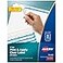 Avery 5 Tab Dividers for 3 Ring Binder Easy Print Apply Clear Label Strip Index Maker Customizable White Tabs 25 Sets 11446