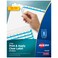 Avery 5 Tab Dividers for 3 Ring Binder Easy Print Apply Clear Label Strip Index Maker Customizable White Tabs 25 Sets 11446
