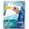 Avery 5 Tab Dividers for 3 Ring Binder Easy Print Apply Clear Label Strip Index Maker Customizable White Tabs 10Pack of 5 Sets 50 Sets Total 11436