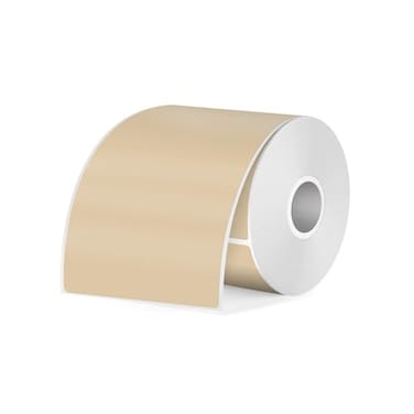 FINDAT Khaki Thermal Labels 197312 Inch Vinyl Rectangle Stickers for M110 M120 M220 M221 Waterproof Portable Direct Printer Label for Business Logo Design 100 PCS