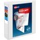 Avery HeavyDuty View 3 Ring Binder 2 Inch One Touch Slant Rings 530Sheet Capacity DuraHinge 28 Inch Wide Spine Customizable Clear Cover and Spine 1 White Binder 79792