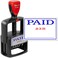 Rubber Stamp Creation MaxMark Heavy Duty Style 3 Date Stamp with Paid self Inking Stamp 2 Color BlueRed Ink
