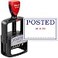 Rubber Stamp Creation MaxMark Heavy Duty Style 3 Date Stamp with Posted self Inking Stamp 2 Color BlueRed Ink