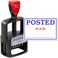 Rubber Stamp Creation MaxMark Heavy Duty Style 3 Date Stamp with Posted self Inking Stamp 2 Color BlueRed Ink