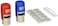 2000 Plus Stamp Kit SelfInking and PreInking 10 Office Themed Messages for Business and Office Use Red and Blue Ink 030459