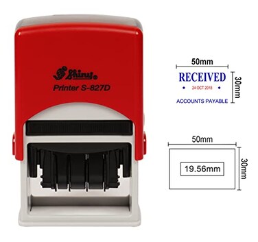 Printtoo Self Inking Shiny Date Stamp with Received Accounts Payable Ofiice Stationery Rubber Stamper S827D