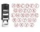Printtoo COLOP Mini Stamper Custom Alphabet Stamp in Red Ink Round Rubber Self Inking Initial Stamp 12 mm