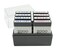 2000 Plus Mini Message Stamp Set with Storage Tray PreInk and SelfInk for Business and Office 8 Messages Red and Blue Ink 030219