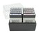2000 Plus Mini Message Stamp Set with Storage Tray PreInk and SelfInk for Business and Office 8 Messages Red and Blue Ink 030219