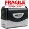 Rubber Stamp Creation Fragile Please Handle with Care PreInked Stamp Red Ink Large