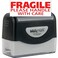 Rubber Stamp Creation Fragile Please Handle with Care PreInked Stamp Red Ink Large