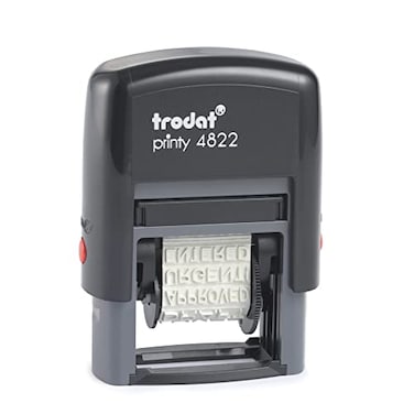 Trodat Printy SelfInking Stamp 12 Selectable Messages 125 x 038 Red