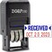 ZIGEL D50 Date Stamp with Received Self Inking Date Stamp BlueRed