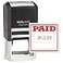 MaxMark Q43 Large Size Date Stamp with Paid Self Inking Stamp Red Ink