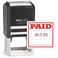 MaxMark Q43 Large Size Date Stamp with Paid Self Inking Stamp Red Ink