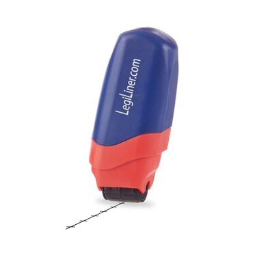 LEGILINER 14 Number Line Dark Blue Math Teacher Stamp Also for Handwriting Spacing Classroom Home Use Refillable Ink Writing Practice Roller Stamp