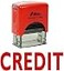 Printtoo Credit Self Inking Rubber Stamp Office Stationary Custom Shiny Stamp