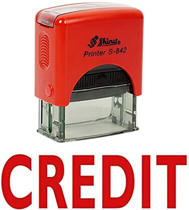 Printtoo Credit Self Inking Rubber Stamp Office Stationary Custom Shiny Stamp