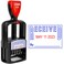 Mark 2000 SelfInking Rubber Date Office Stamp with Received Phrase Blue Ink Date Red Ink 12Year Band