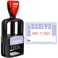 Mark 2000 SelfInking Rubber Date Office Stamp with Received Phrase Blue Ink Date Red Ink 12Year Band