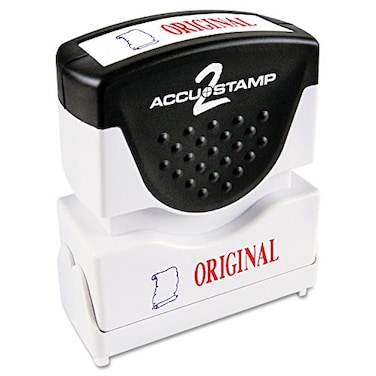 AccuStamp Consolidated Stamp 035540 Accustamp2 Shutter Stamp With Microban Redblue Original 158 X 12