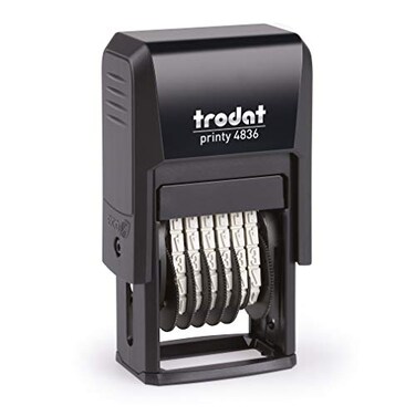 Trodat Printy 4836 Stamp 6 Height 38 mm Black