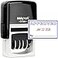MaxMark Office Self Inking Date Stamp with Phrase Approved 2 Color BlueRed Ink