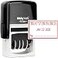 MaxMark Office Self Inking Date Stamp with Phrase Entered Red Ink