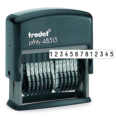 Trodat Printy 48313 Numerals 13 Characters Font Height 38 mm Black