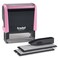 Trodat Printy 4913 SelfInking Do It Yourself DIY 5 Line Personalized Custom Message Stamp with Black Ink Pink