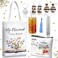 Ziliny 7 Pcs Book Lovers Gifts Set Book Makeup Bag Earrings Metal Bookmarks Keychain Glass Cup for Reader Gifts AccessoriesClassic