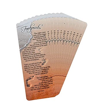 Dicksons Footprints Inspirational Poem Sandy Waves Cardstock Bookmarks Pack of 12
