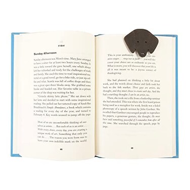 HideDrink Hide Drink Dog Bookmark Handmade from Full Grain Leather Bourbon Brown