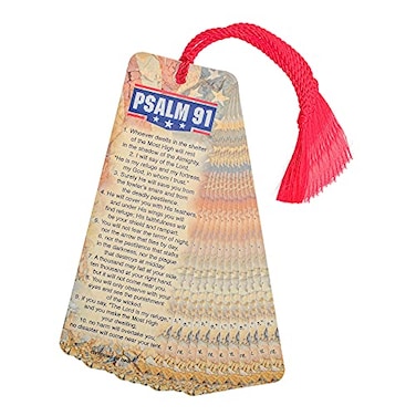 Dicksons Psalm 91 Full Verse American Flag Cardstock Tassel Bookmarks Pack of 12
