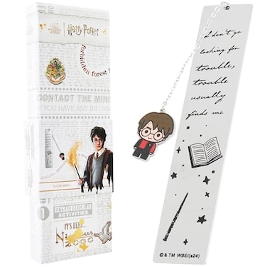 Harry Potter Metal Bookmark with Hanging Charm Golden Snitch Hogwarts Reading Gifts Book Lovers Gift Box Harry Potter