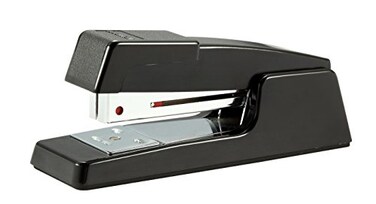 Bostitch Office B400 Executive Compact Stapler 20 Sheet Capacity Durable Metal Design Opens for Tacking Dual Clinch HalfStrip Black