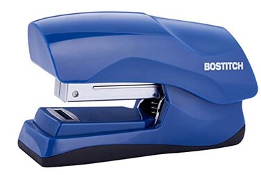 Bostitch Office Heavy Duty Stapler 40 Sheet Capacity No Jam Half Strip Fits into the Palm of Your Hand For Classroom Office or Desk Navy Blue