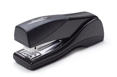 Swingline Stapler Jam Free Optima Grip Compact Size Ergonomic Cushion Metal 25 Sheet Capacity Black 87815