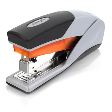 Swingline Stapler 25 Sheet Capacity Optima 25 Jam Free Reduced Effort Soft Grip Orange and Gray 66402